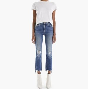 Mother Insider Crop Step Chew Jeans